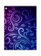 Leaves Themed Metallic Plate Blue/Purple 20x15cm