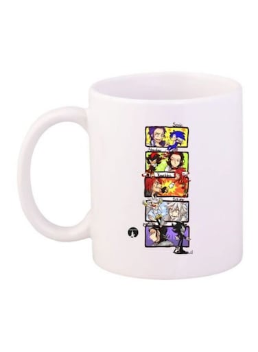 Game Sonic Character Printed Mug White/Red/Purple