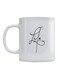 Life Printed Ceramic Mug White/Black