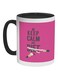 Keep Calm And Diet Printed Coffee Mug Pink/White/Black 11ounce