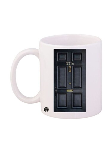 Sherlock Printed Mug White/Black/Gold Standard Size
