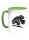 Modified Car Printed Coffee Mug White/Green 11ounce