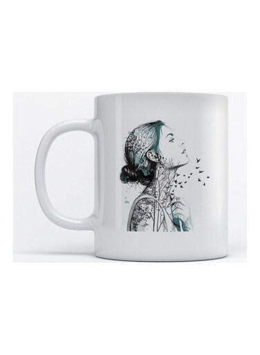 Mug Woman for Coffee and Tea White