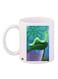 Earthworm Printed Coffee Mug White/Green/Blue 11ounce
