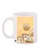 Cartoon Squirrels Themed Coffee Mug White/Beige/Brown 11ounce