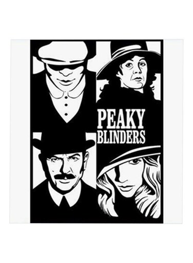 Peaky Blinders MDF Painting Multicolour 30x30centimeter