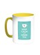 Keep Calm And Drink Tea Printed Coffee Mug Yellow/White 11ounce