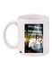 Girl With Dog Printed Ceramic Coffee Mug White/Blue/Yellow
