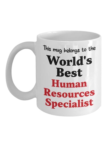 World's Best Human Resources Specialist Printed Coffee Mug White/Black/Red