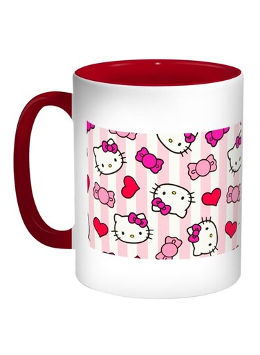 Hello Kitty Printed Coffee Mug Red/White/Pink