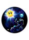 Cartoon Printed Fridge Magnet Black/Yellow/Blue 5.5cm