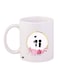 Floral Couple Printed Coffee Mug White/Black/Pink 11ounce