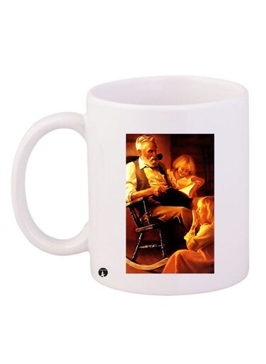 Bedtime Story Printed Coffee Mug White/Brown/Black