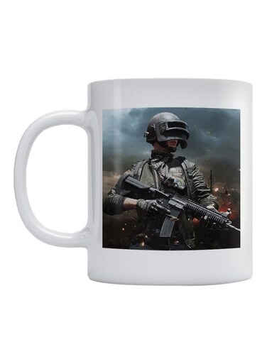 PUBG Printed Mug White/Grey/Black 350ml