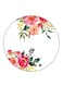 Flowers Printed Fridge Magnet Round Multicolour