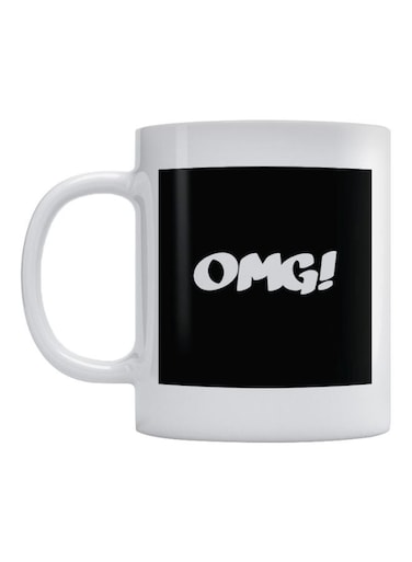 Omg! Printed Mug White/Black