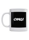 Omg! Printed Mug White/Black