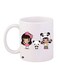 Cartoon Printed Coffee Mug White/Pink/Black