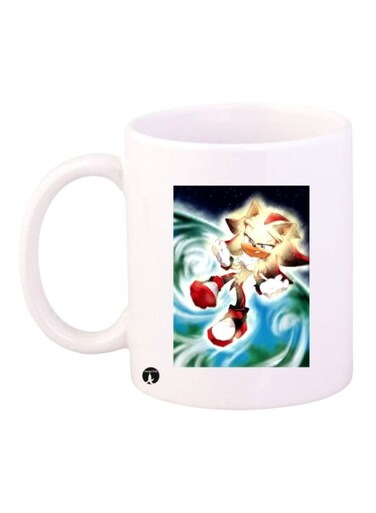 Sonic Character Printed Mug White/Yellow/Green