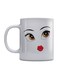 Anime Face Printed Mug White/Red/Black