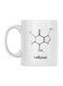 Caffeine Word Printed Coffee Mug White/Black 350ml
