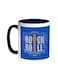 Rock And Roll Printed Coffee Mug Blue White 11 ounce