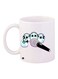 Cartoon Printed Coffee Mug White/Black/Blue 11ounce