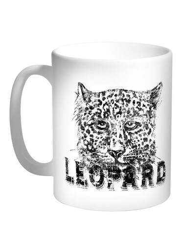 Leopard Printed Coffee Mug White/Black