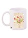 Floral Printed Coffee Mug White/Beige/Pink 11ounce