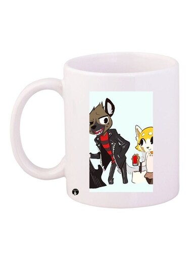 Mouse Printed Coffee Mug White/Black/Red 11ounce