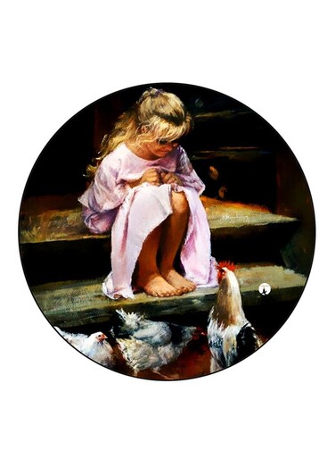 Vintage Art Printed Fridge Magnet Multicolour