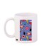 Lips Printed Mug White/Blue/Pink Standard Size