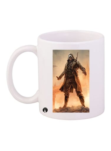 Assassin's Creed Video Game Printed Mug White/Grey/Orange Standard Size
