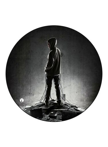 Printed Fridge Magnet Grey/Black