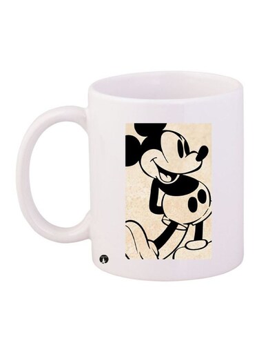 Mickey Mouse Printed Coffee Mug White/Beige/Black