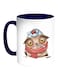 Owl Printed Coffee Mug White/Blue 11ounce