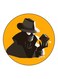 Cartoon Printed Fridge Magnet Yellow/Grey/Black 5.5cm