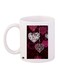 Printed Ceramic Coffee Mug White/Black/Purple 11ounce