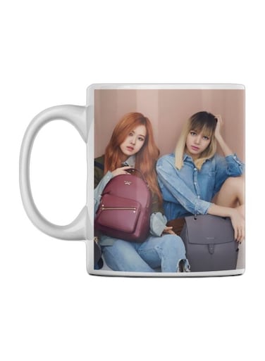Girl Printed Mug White/Blue/Beige 350ml