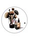 Makeup Printed Fridge Magnet White/Black/Brown 5.5cm