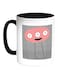 Cartoon Printed Coffee Mug Black/White/Pink