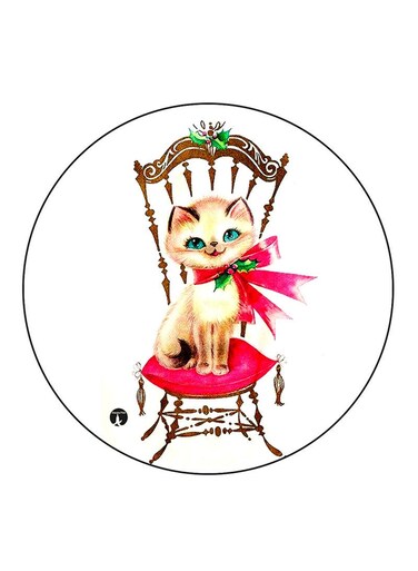 Cat Printed Fridge Magnet Multicolour