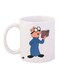 Cartoon Printed Coffee Mug White/Blue/Beige 11ounce