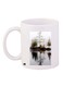 Lake Printed Coffee Mug White/Green/Black 11ounce