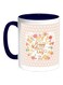Happy Mother's Day Printed Coffee Mug Dark Blue/Pink/White 325ml