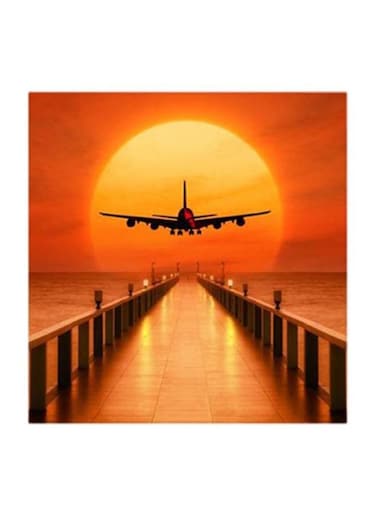 Sunset MDF Painting Multicolour 30x30centimeter