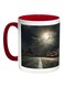 Moon Light Printed Coffee Mug Red/White/Yellow 11ounce