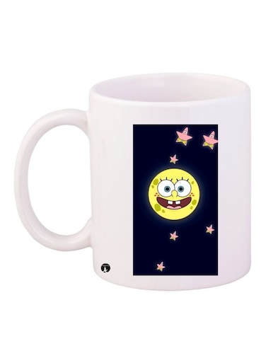 SpongeBob Printed Coffee Mug White/Blue/Yellow