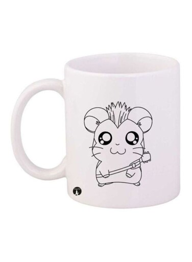 The Anime Hamtaro Printed Coffee Mug White/Black