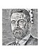 Ben Affleck MDF Wall Painting Grey/White/Black 30x30centimeter